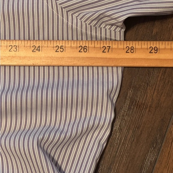 Brooks Brothers Men's Shirt 17.5 17 1/2 34 Long Sleeve Purple Striped Madison - Picture 12 of 16
